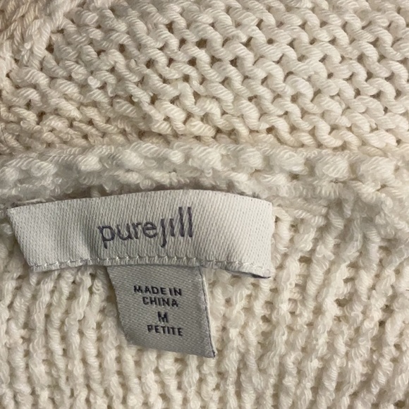 Elegant Cream Women's Tunic Top Petite Medium - Picture 2 of 6